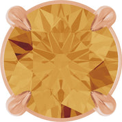 14K Rose 5 mm Natural Citrine Pendant