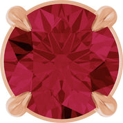 14K Rose 5 mm Lab-Grown Ruby Pendant