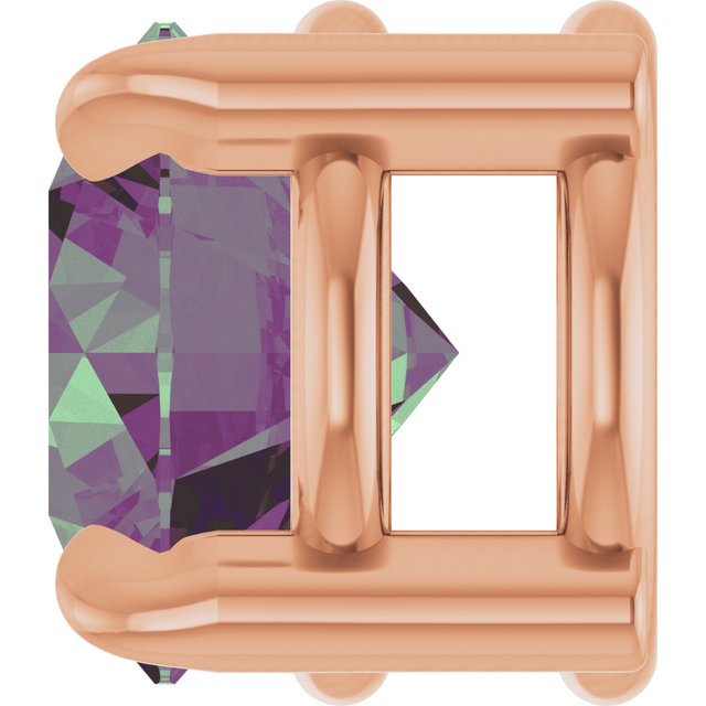 14K Rose 5 mm Lab-Grown Alexandrite Pendant