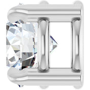 Sterling Silver 5 mm Natural White Sapphire Pendant