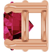 14K Rose 5 mm Lab-Grown Ruby Pendant