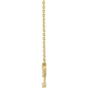 14K 1/8 CTW Natural Diamond Cancer Necklace 16-18"