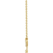 14K 1/8 CTW Natural Diamond Cancer Necklace 16-18"