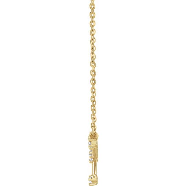 14K 1/8 CTW Natural Diamond Cancer Necklace 16-18"