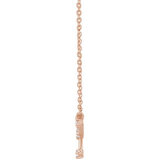 14K 1/8 CTW Natural Diamond Cancer Necklace 16-18"