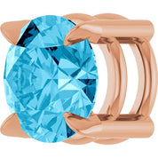 14K Rose 6 mm Natural Aquamarine Pendant