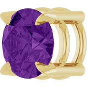 14K Yellow 6 mm Natural Amethyst Pendant