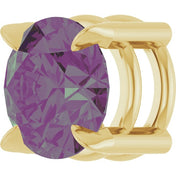 14K Yellow 6 mm Lab-Grown Alexandrite Pendant