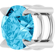 Platinum 6 mm Natural Aquamarine Pendant