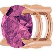 14K Rose 6 mm Natural Pink Tourmaline Pendant