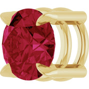 14K Yellow 6 mm Lab-Grown Ruby Pendant