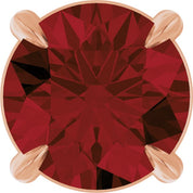 14K Rose 6 mm Natural Mozambique Garnet Pendant