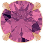 14K Rose 6 mm Natural Pink Tourmaline Pendant