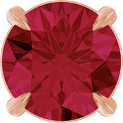 14K Rose 6 mm Lab-Grown Ruby Pendant