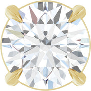 14K Yellow 6 mm Natural White Sapphire Pendant