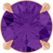 14K Rose 6 mm Natural Amethyst Pendant
