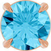 14K Rose 6 mm Natural Aquamarine Pendant