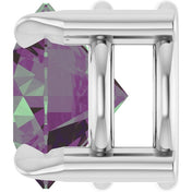 Sterling Silver 6 mm Lab-Grown Alexandrite Pendant