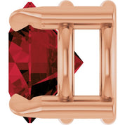 14K Rose 6 mm Natural Mozambique Garnet Pendant
