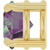 14K Yellow 6 mm Lab-Grown Alexandrite Pendant
