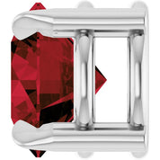 Platinum 6 mm Natural Mozambique Garnet Pendant