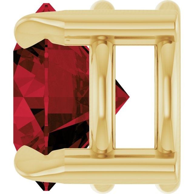 14K Yellow 6 mm Natural Mozambique Garnet Pendant