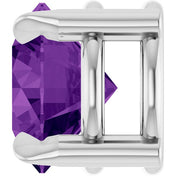 Sterling Silver 6 mm Natural Amethyst Pendant