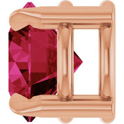 14K Rose 6 mm Lab-Grown Ruby Pendant