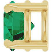 14K Yellow 6 mm Lab-Grown Emerald Pendant