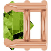 14K Rose 6 mm Natural Peridot Pendant