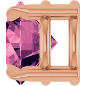 14K Rose 6 mm Natural Pink Tourmaline Pendant