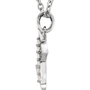 14K White .03 CTW Natural Diamond Lowercase Initial X 16" Necklace