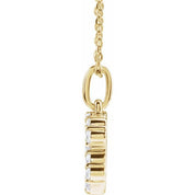 14K Yellow 1/4 CTW Lab-Grown Diamond Initial B 16-18" Necklace
