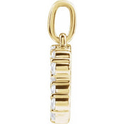 14K Yellow 1/4 CTW Lab-Grown Diamond Initial B Pendant