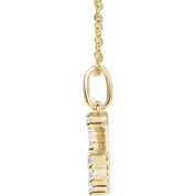 14K Yellow 1/5 CTW Lab-Grown Diamond Initial G 16-18" Necklace