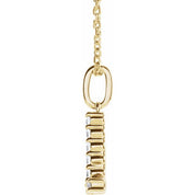 14K Yellow 1/8 CTW Lab-Grown Diamond Initial L 16-18" Necklace