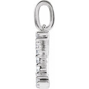 14K White 1/6 CTW Lab-Grown Diamond Initial C Pendant