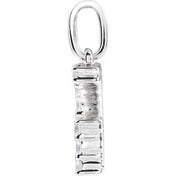 14K White 1/5 CTW Lab-Grown Diamond Initial G Pendant