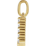 14K Yellow 1/8 CTW Lab-Grown Diamond Initial J Pendant