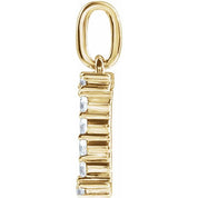 14K Yellow 1/6 CTW Lab-Grown Diamond Initial I Pendant