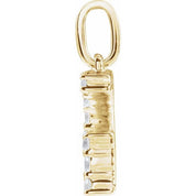 14K Yellow 1/5 CTW Lab-Grown Diamond Initial G Pendant