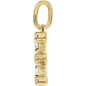 14K Yellow 1/5 CTW Lab-Grown Diamond Initial E Pendant