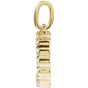 14K Yellow 1/4 CTW Lab-Grown Diamond Initial D Pendant