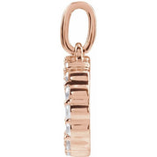 14K Rose 1/4 CTW Lab-Grown Diamond Initial D Pendant