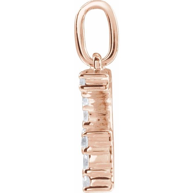 14K Rose 1/5 CTW Lab-Grown Diamond Initial G Pendant