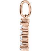 14K Rose 1/6 CTW Lab-Grown Diamond Initial I Pendant