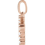 14K Rose 1/5 CTW Lab-Grown Diamond Initial K Pendant