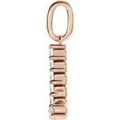 14K Rose 1/8 CTW Lab-Grown Diamond Initial L Pendant