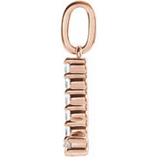 14K Rose 1/8 CTW Lab-Grown Diamond Initial L Pendant