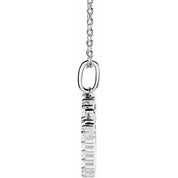 14K Rose 1/3 CTW Lab-Grown Diamond Initial M 16-18" Necklace
